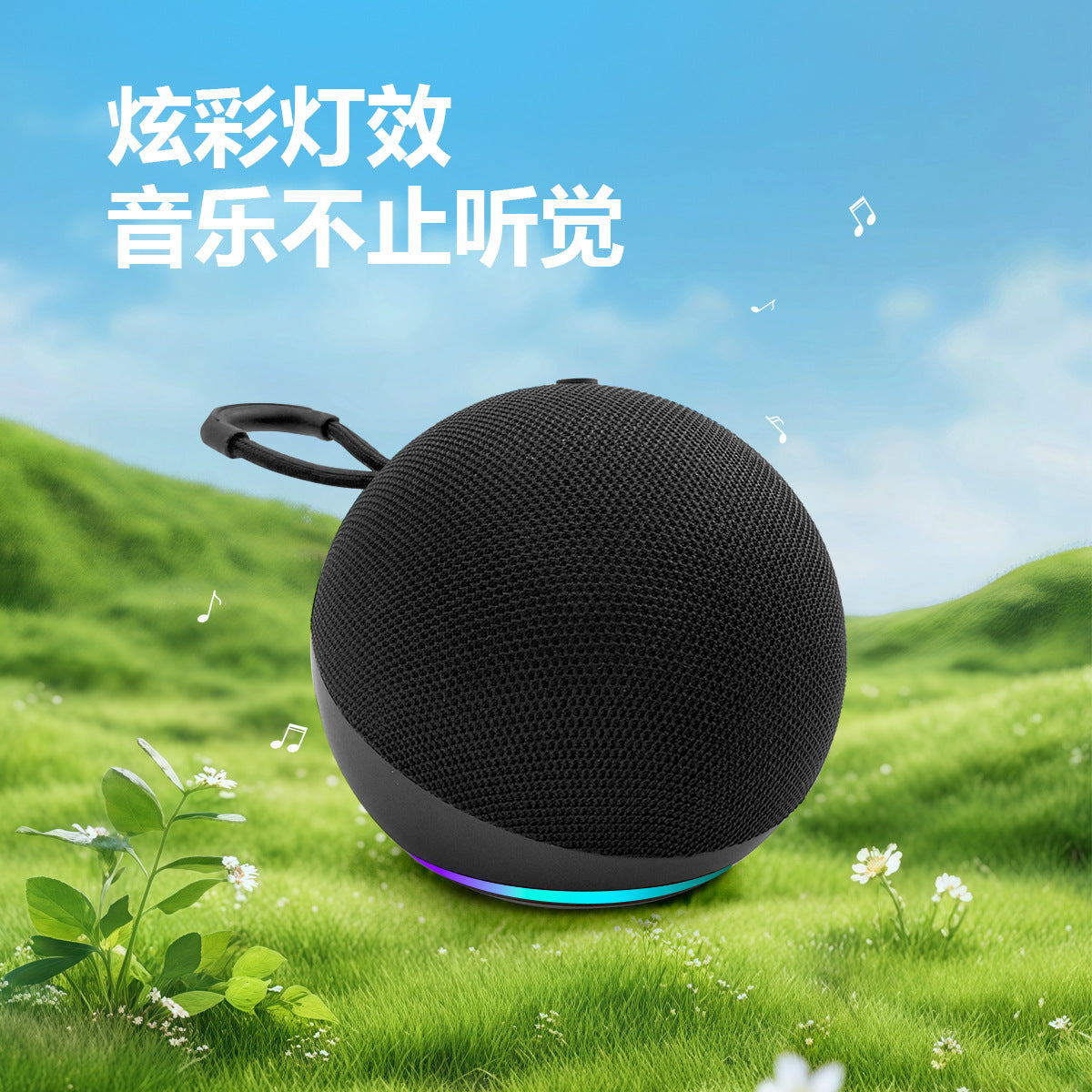 New Cross-Border Alexa Bluetooth Speaker Outdoor Wireless Bluetooth Speaker Mini Portable Home Rgb Subwoofer